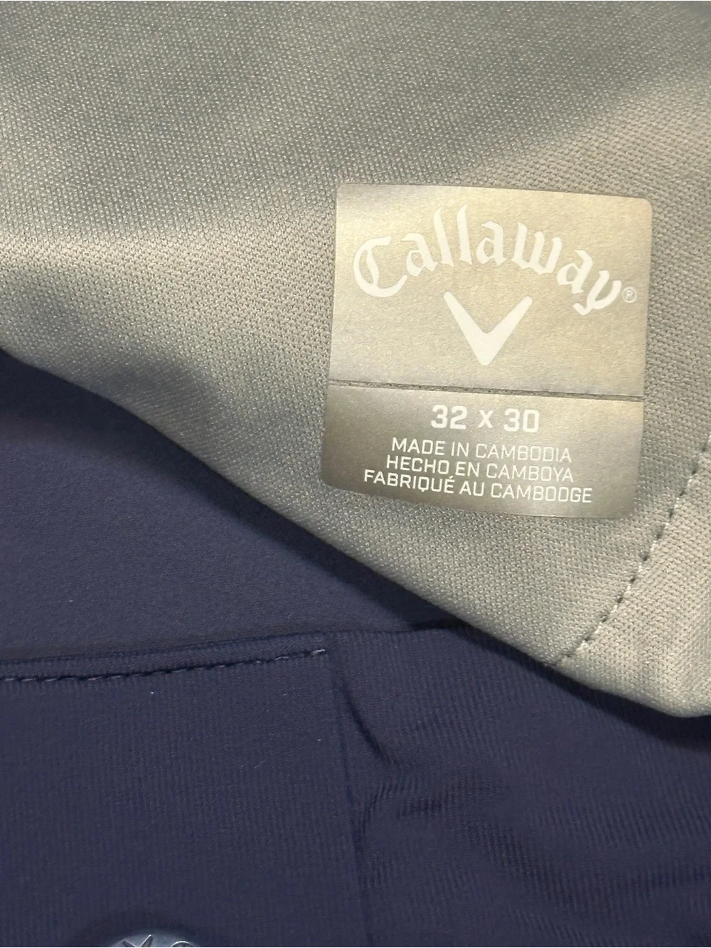 Callaway Men’s Golf Pants 32x30 Navy Blue Stretch Performance Golf Trousers